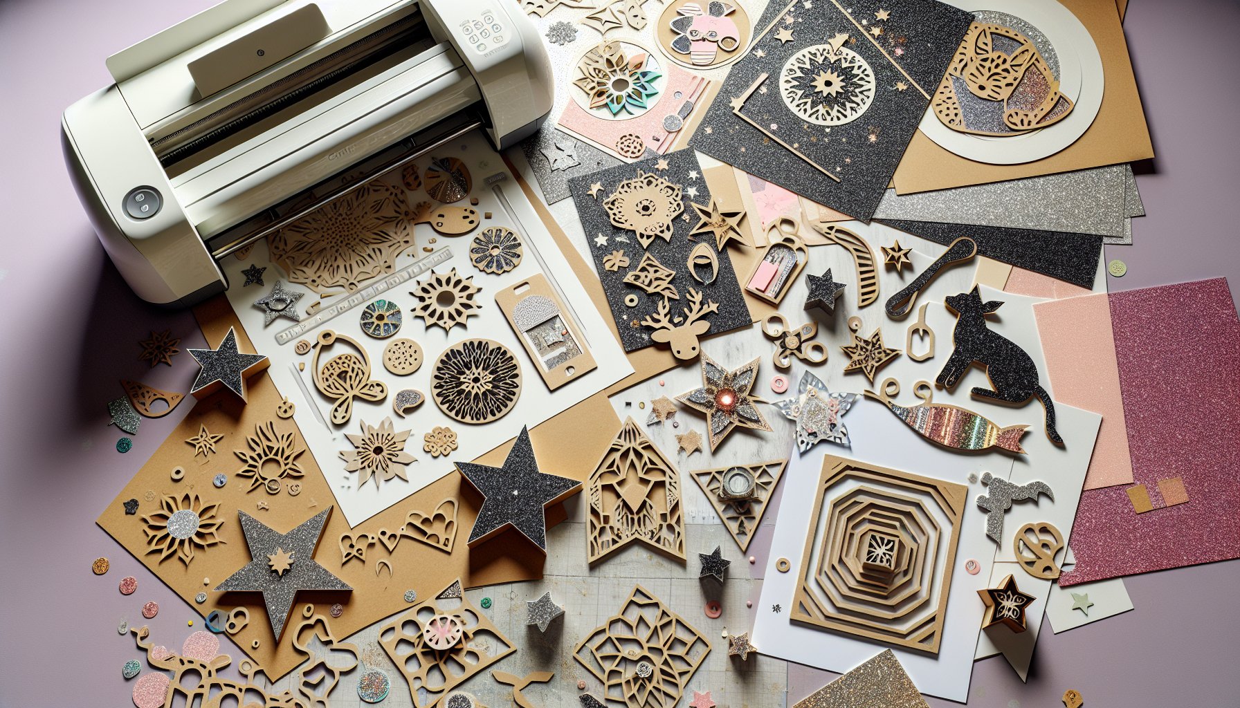 Image for: Innovative Cricut Crafting Ideas with Adhesive-Backed Glitter Cardstock Materia