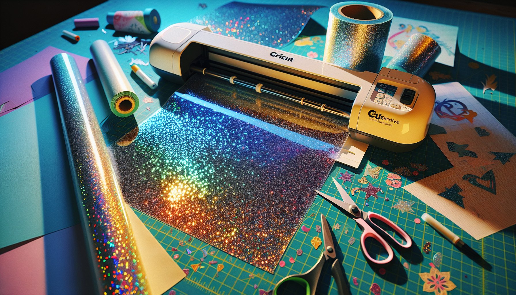 Image for: Using Cricut Adhesive-Backed Glitter Foam Material Cricut Crafting and DIY Proj