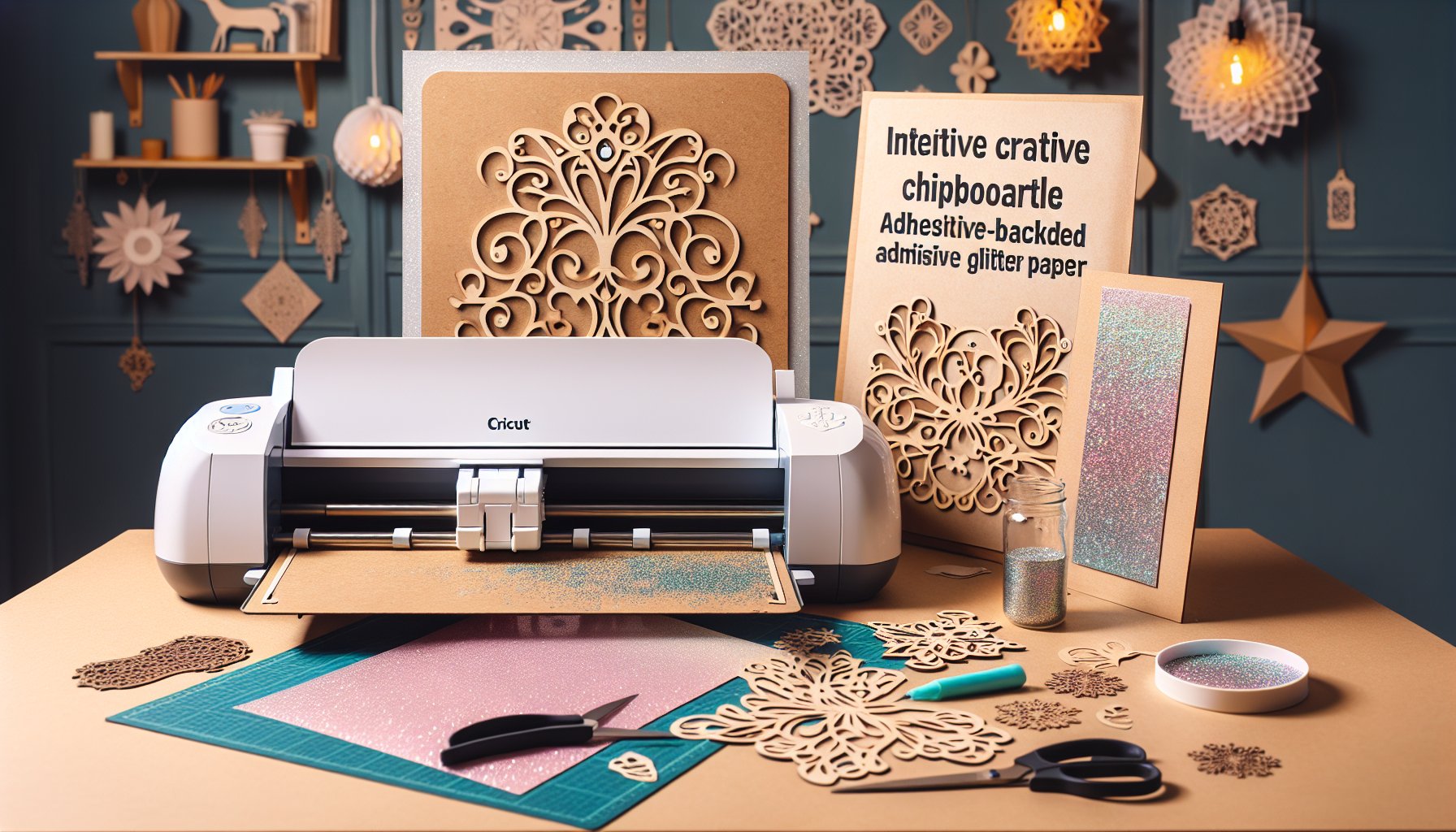 Image for: Innovative Cricut Crafting Ideas with Adhesive-Backed Glitter Paper Material Cr