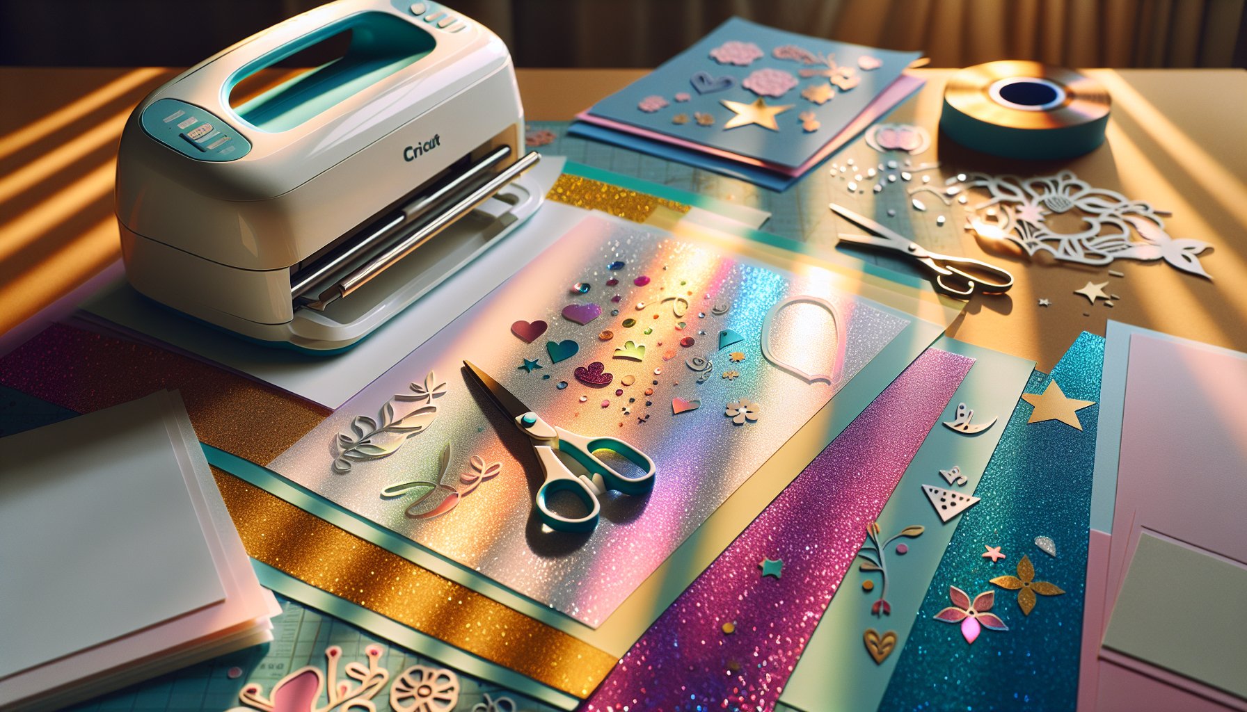 Image for: Crafting Ideas with Glitter Cardstock Material Cricut Crafting and DIY Projects