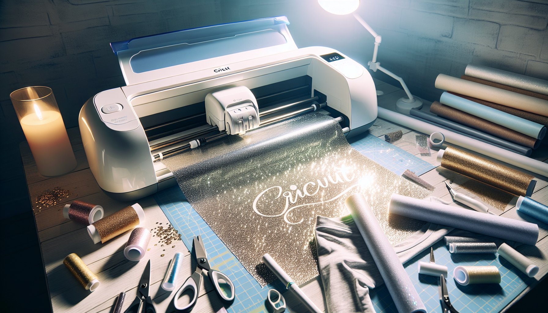 Image for: Explore Cricut Crafting using Glitter Printable Heat Transfer Paper Material Cr