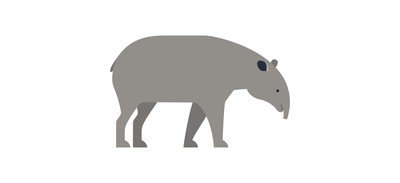 Image for Malayan Tapir Animal Wildlife Cricut SVG Design