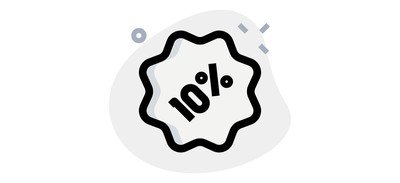 Image for 10 Percent Sticker Discount Sticker Percent Label Cricut SVG Design