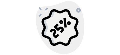 Image for 25 Percent Sticker Discount Sticker Percent Label Cricut SVG Design