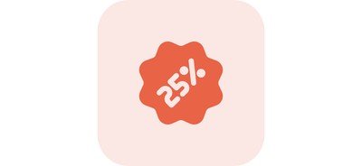 Image for 25 Percent Sticker Discount Sticker Percent Label Cricut SVG Design