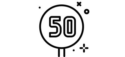 Image for 50 Km 50 Km Speed Limit Speed Limit Cricut SVG Design