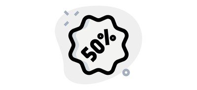 Image for 50 Percent Sticker Discount Sticker Percent Label Cricut SVG Design