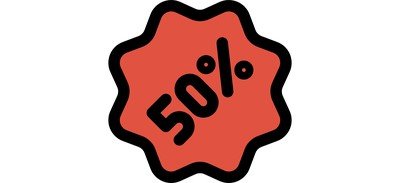 Image for 50 Percent Sticker  Cricut SVG Design