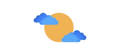 Image for Weather Cloud Sun Cricut SVG Design