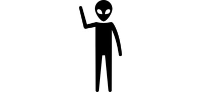 Image for Alien Alien Raise Hand Raise Cricut SVG Design