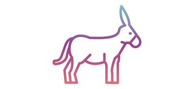 Image for Animals Domestic Animal Donkey Cricut SVG Design