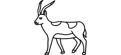 Image for Antelope Blackbuck Cervicapra Cricut SVG Design