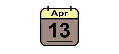 Image for April Calendar Date Cricut SVG Design