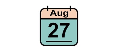 Image for August Calendar Date Cricut SVG Design