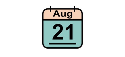 Image for August Calendar Date Cricut SVG Design