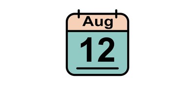 Image for August Calendar Date Cricut SVG Design