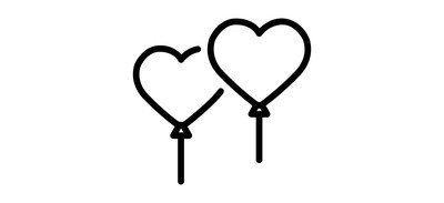 Image for Ballons Heart Decoration Cricut SVG Design