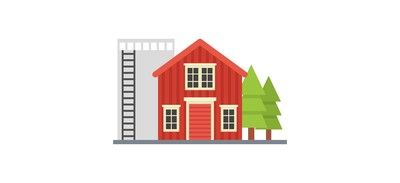 Image for Free Barn Townhouse Farmhouse Cricut SVG Design