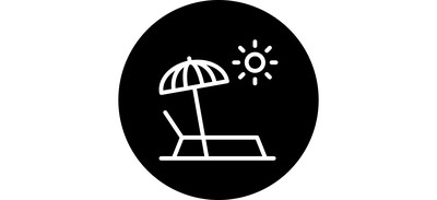 Image for Free Beach Umbrella Sunbath Cricut SVG Design