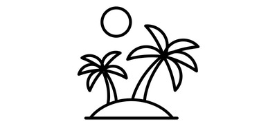 Image for Beach Coconut Tree Sea Cricut SVG Design