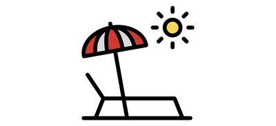 Image for Free Beach Umbrella Sunbath Cricut SVG Design