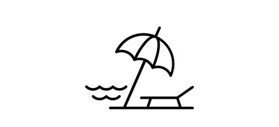 Image for Beach Umbrella Sunbath Cricut SVG Design