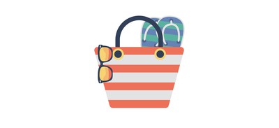 Image for Beach Bag Slippers Cricut SVG Design