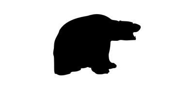 Image for Bear Polar Black Cricut SVG Design