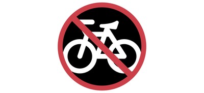 Image for Free Bicycle Bike Forbidden Cricut SVG Design