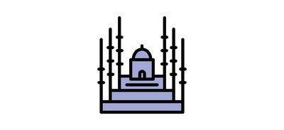 Image for Free Blue Mosque Islamic Mosque Cricut SVG Design