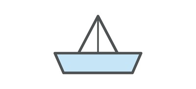 Image for Boat Paper Origami Cricut SVG Design