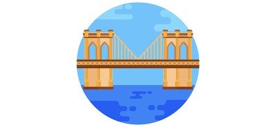 Image for Brooklyn Bridge Suspension Bridge Footbridge Cricut SVG Design