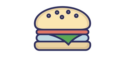 Image for Free Burger Hamburger Junk Food Cricut SVG Design