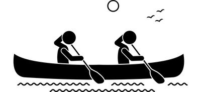 Image for Canoe Rafting Boat Cricut SVG Design