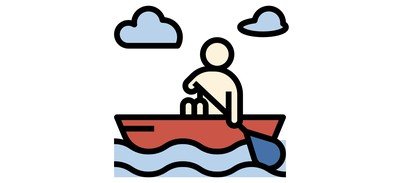 Image for Canoeing Boat River Cricut SVG Design