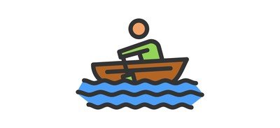 Image for Canoeing Exercise Kayak Cricut SVG Design