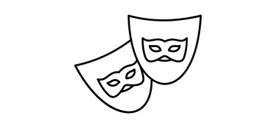 Image for Carnival Comedy Symbol Movie Masks Cricut SVG Design