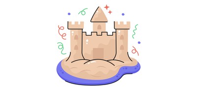 Image for Sand Castle Beach Cricut SVG Design