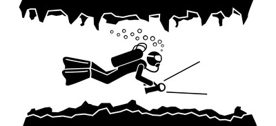 Image for Cave Dangerous Diver Cricut SVG Design