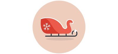 Image for Christmas Sledge Santa Sledge Snow Ski Cricut SVG Design