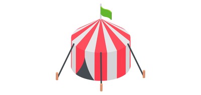 Image for Circus Circus Tent Amusement Cricut SVG Design