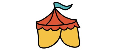 Image for Circus Tent Cricut SVG Design