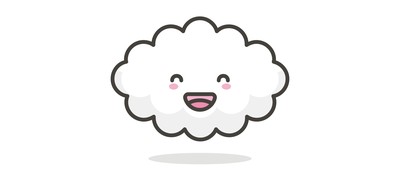 Image for Free Cloud Happy Smiley Cricut SVG Design