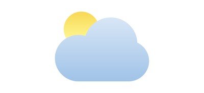 Image for Weather Cloud Sun Cricut SVG Design