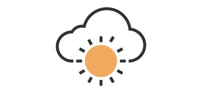 Image for Cloudy Sun Cloud Cricut SVG Design