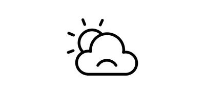 Image for Free Cloudy Cloud Sad Cricut SVG Design