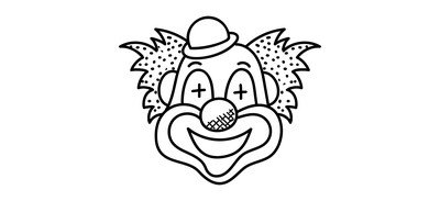 Image for Clown Face Happy Cricut SVG Design