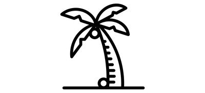 Image for Free Coconut Tree Beach Cricut SVG Design