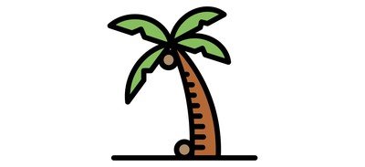 Image for Free Coconut Tree Beach Cricut SVG Design