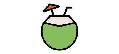 Image for Free Coconut Beach Cocktail Cricut SVG Design